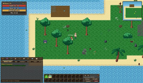 The tutorial island where new players start